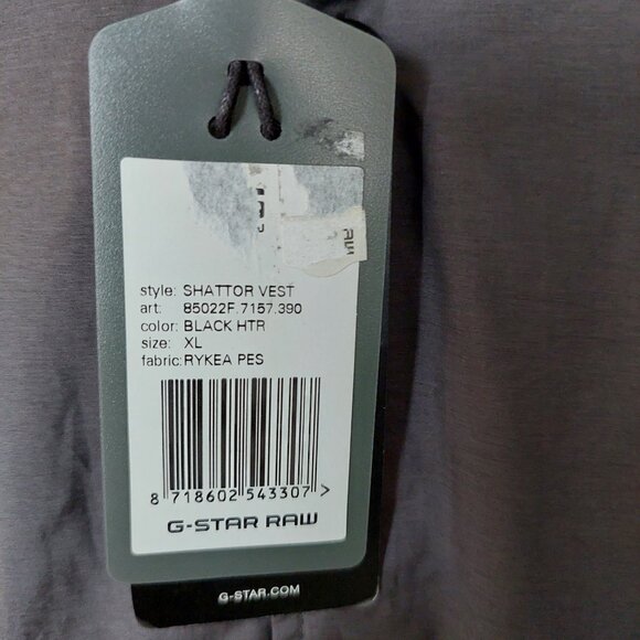 G-STAR RAW Shattor Vest Black Heather, XL - Picture 4 of 10